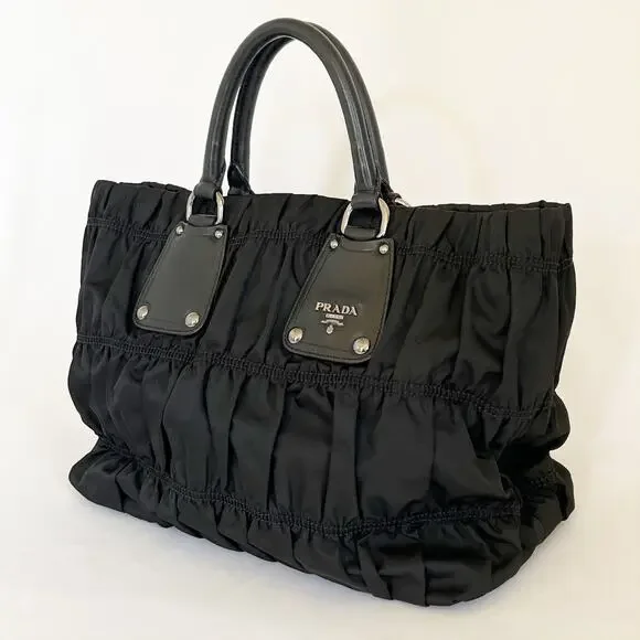 PRADA Tessuto Nylon Large Tote Shoulder Bag - Picture 10 of 16
